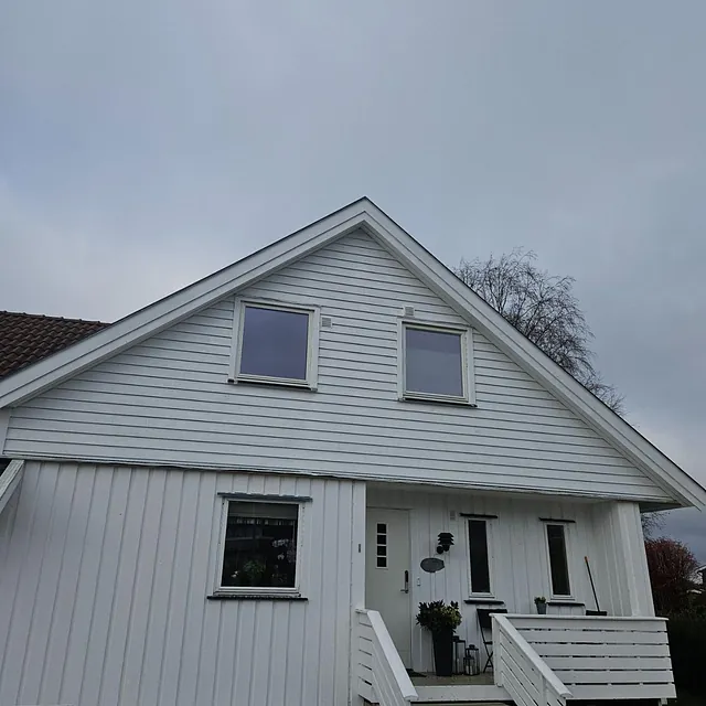 bytting av liggende kledning, vindskier og vinduer
